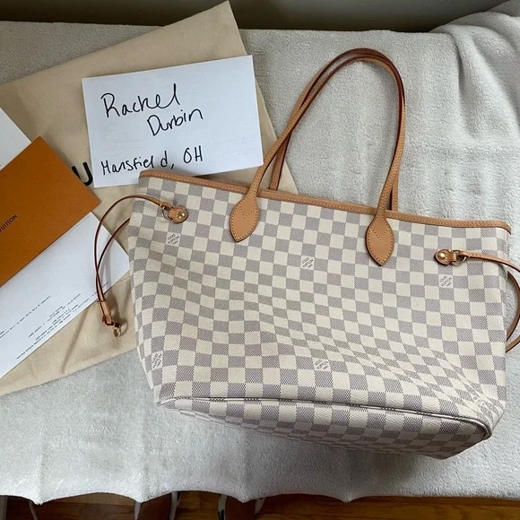 ❤️SOLD❤️ Louis Vuitton Neverfull MM in Damier Azur - Picture 2 of 10